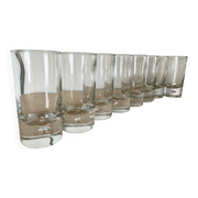 Set of 8 vintage glasses with bubble base