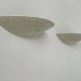 Pair of vintage wall lights in crackled porcelain, France, 1970.