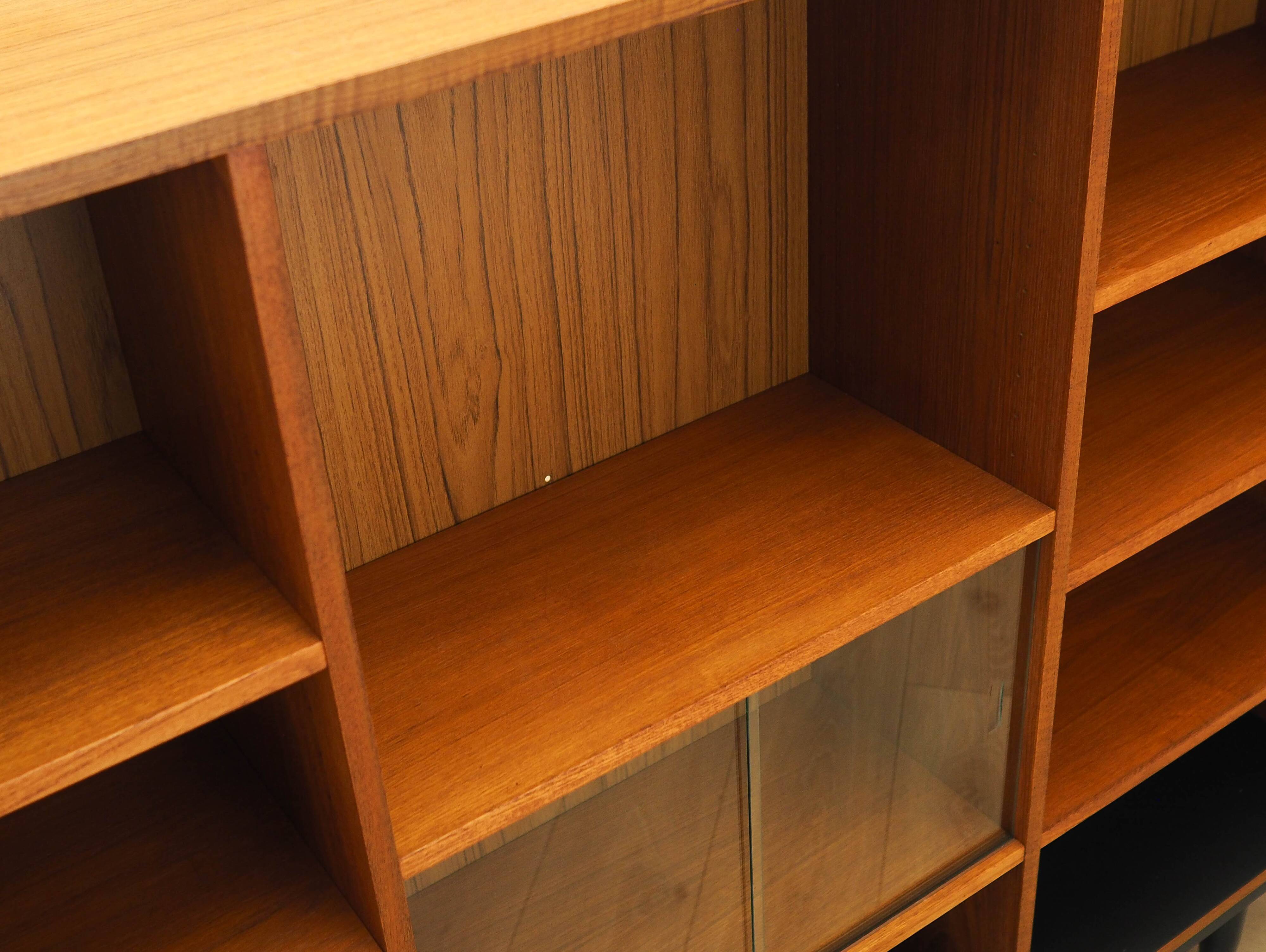 Teak bookcase, Danish design, 1970s, made in Denmark