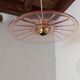 Vintage pink glass pendant light