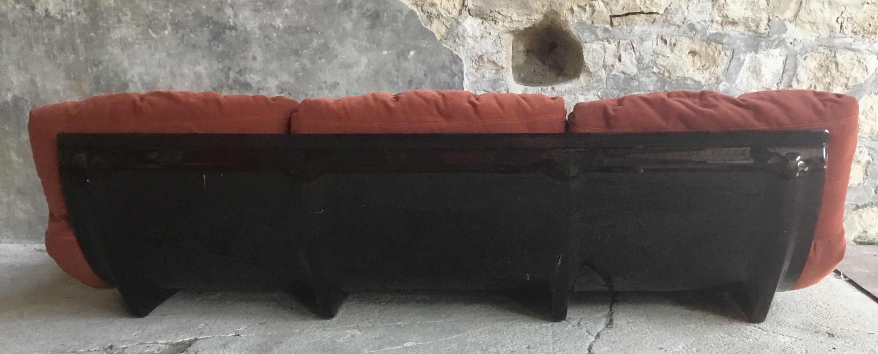 3-seater sofa marsala by Michel Ducaroy for Roset France - design 1970