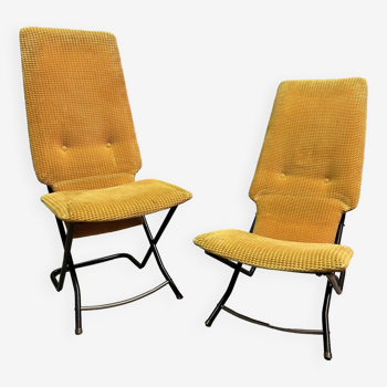 Set of two vintage reclining armchairs from the 50s/60s