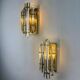 Pair of Venini wall lights, Murano cut glass, 1970s, Italy