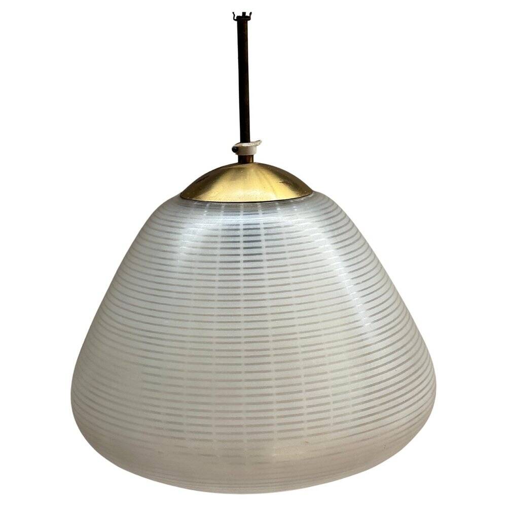 Suspension en verre du milieu du siècle attribuée à Wilhelm Wagenfeld, Munich, Allemagne, années 1950