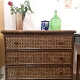 Wooden & canning chest of drawers