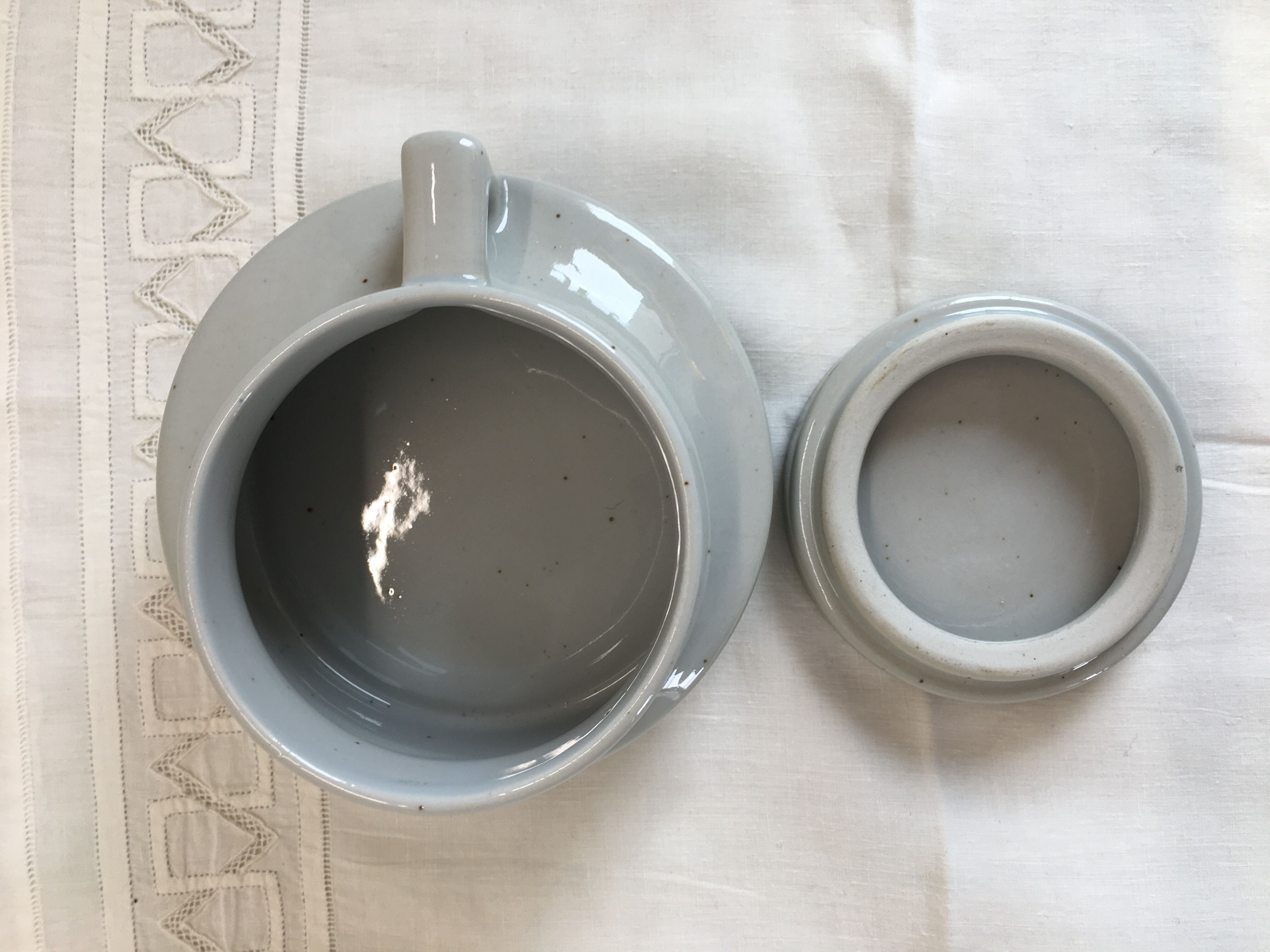 Rare coffee / tea service in Brenne sandstone "Grand Feu" - France 70s