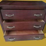 Small wooden veneer Art Deco chest of drawers.