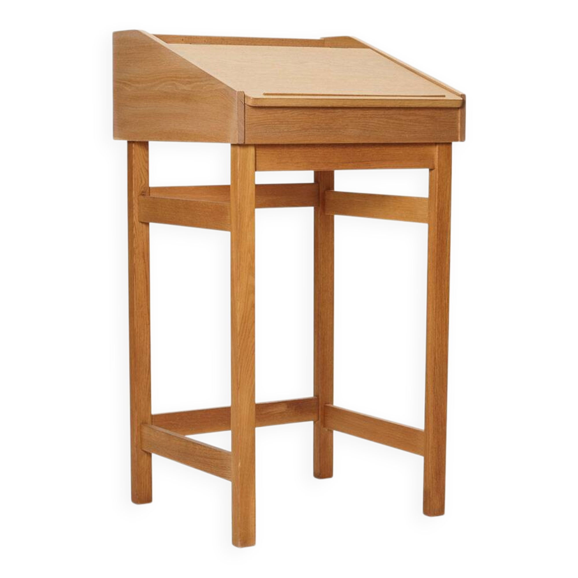 Bureau secrétaire en chêne, Danemark années 1960.