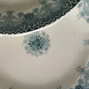 6 assiettes plates en faïence terre de fer HB Choisy-le-Roi « Henriette »