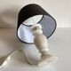 Lampe pieds en pierre d’albatre vintage