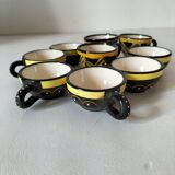 Vintage Breton mini cups – HB & St Jean – 9 pieces