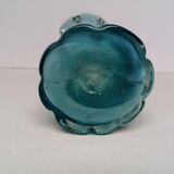 Murano blue glass paste vase