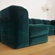 Fauteuils en Chenille de Seven Salotti, 1970s, Set de 5
