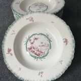 12 hollow plates, Penthièvre service from Wedgwood