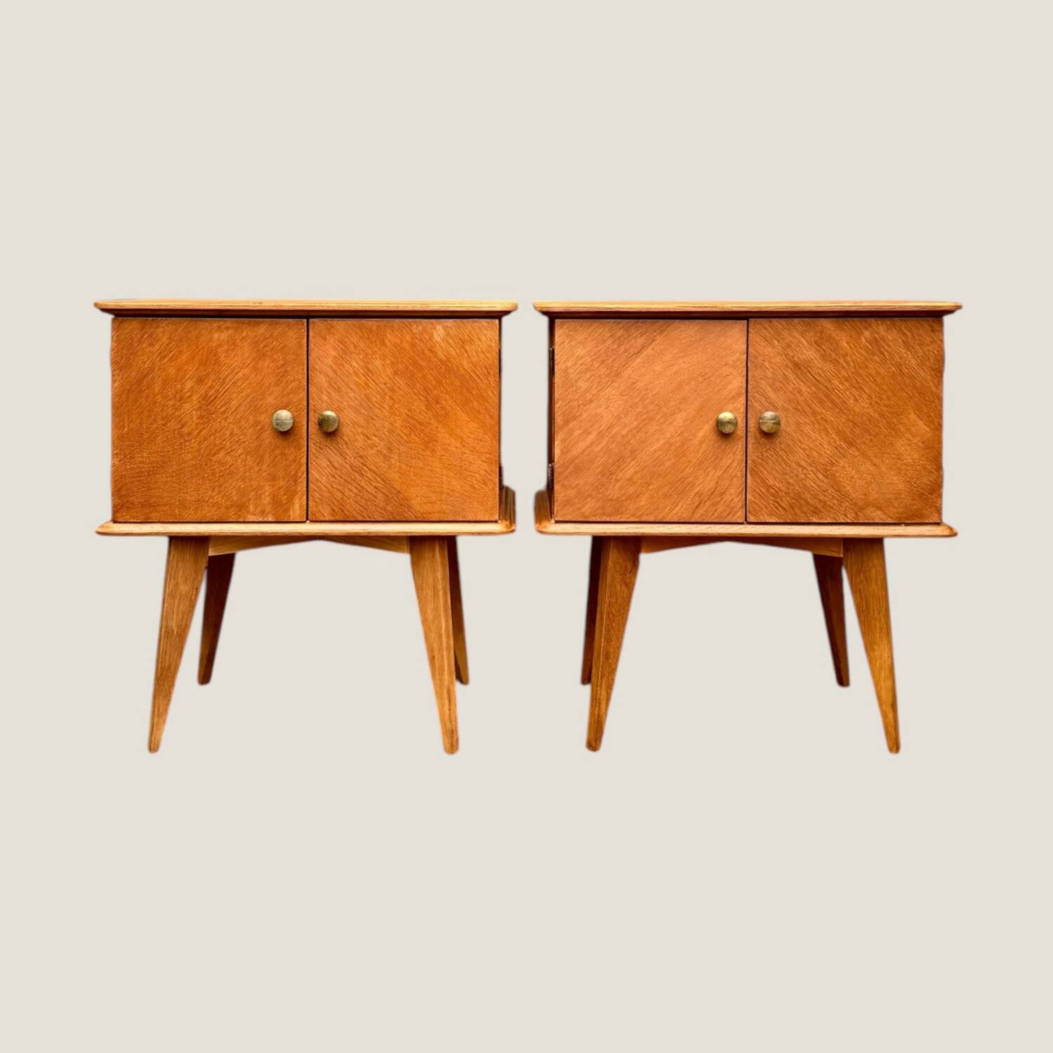 Two renovated vintage bedside tables