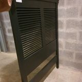 Black headboard in solid spruce 90