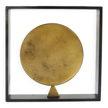 Iron and brass medal Carl Aubock bookends mid-century, Austria, 1970s