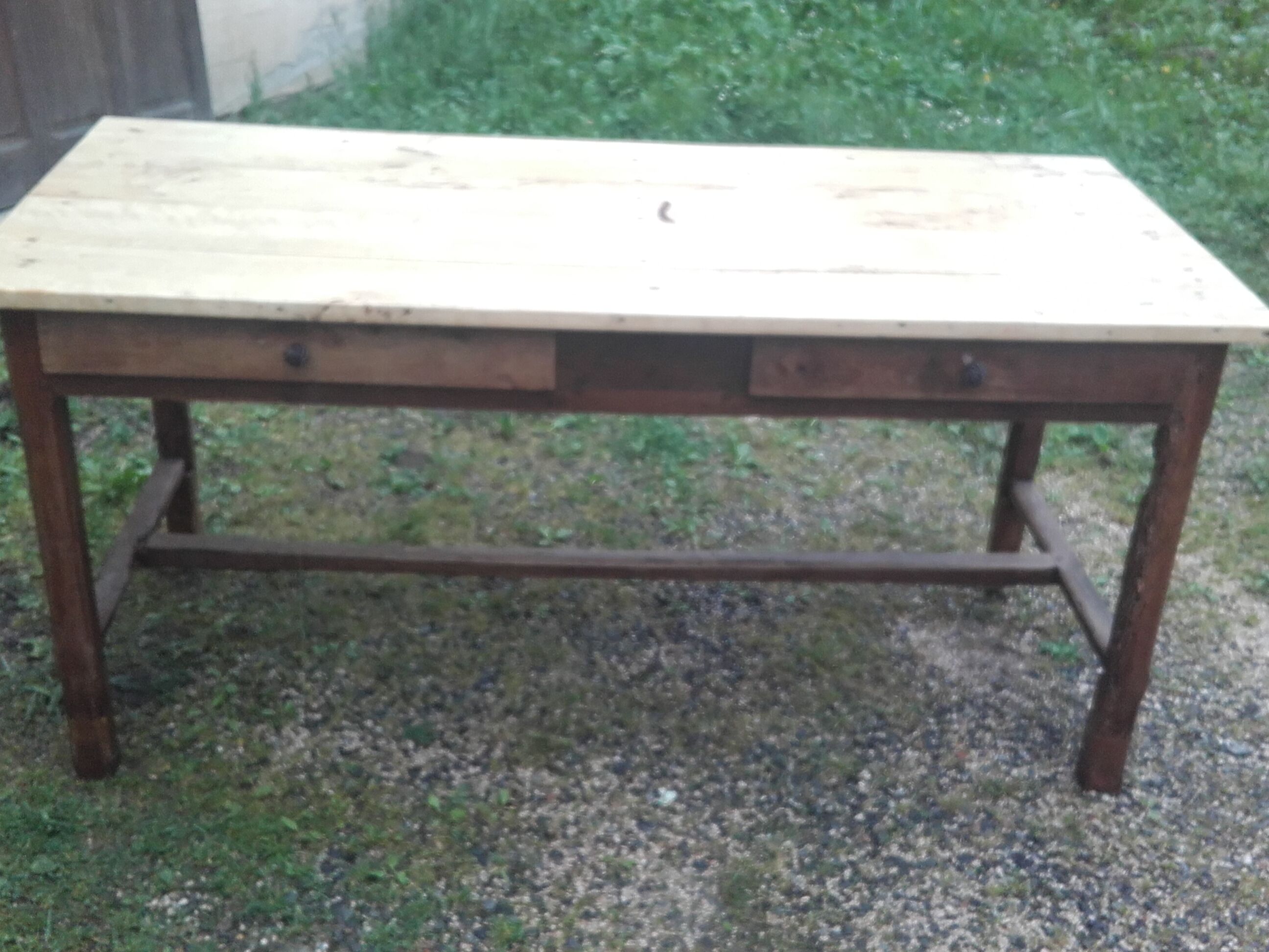 19th century farm table.