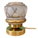 Vintage Art Deco pink and gold glass globe table lamp