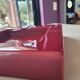 Large square burgundy ashtray