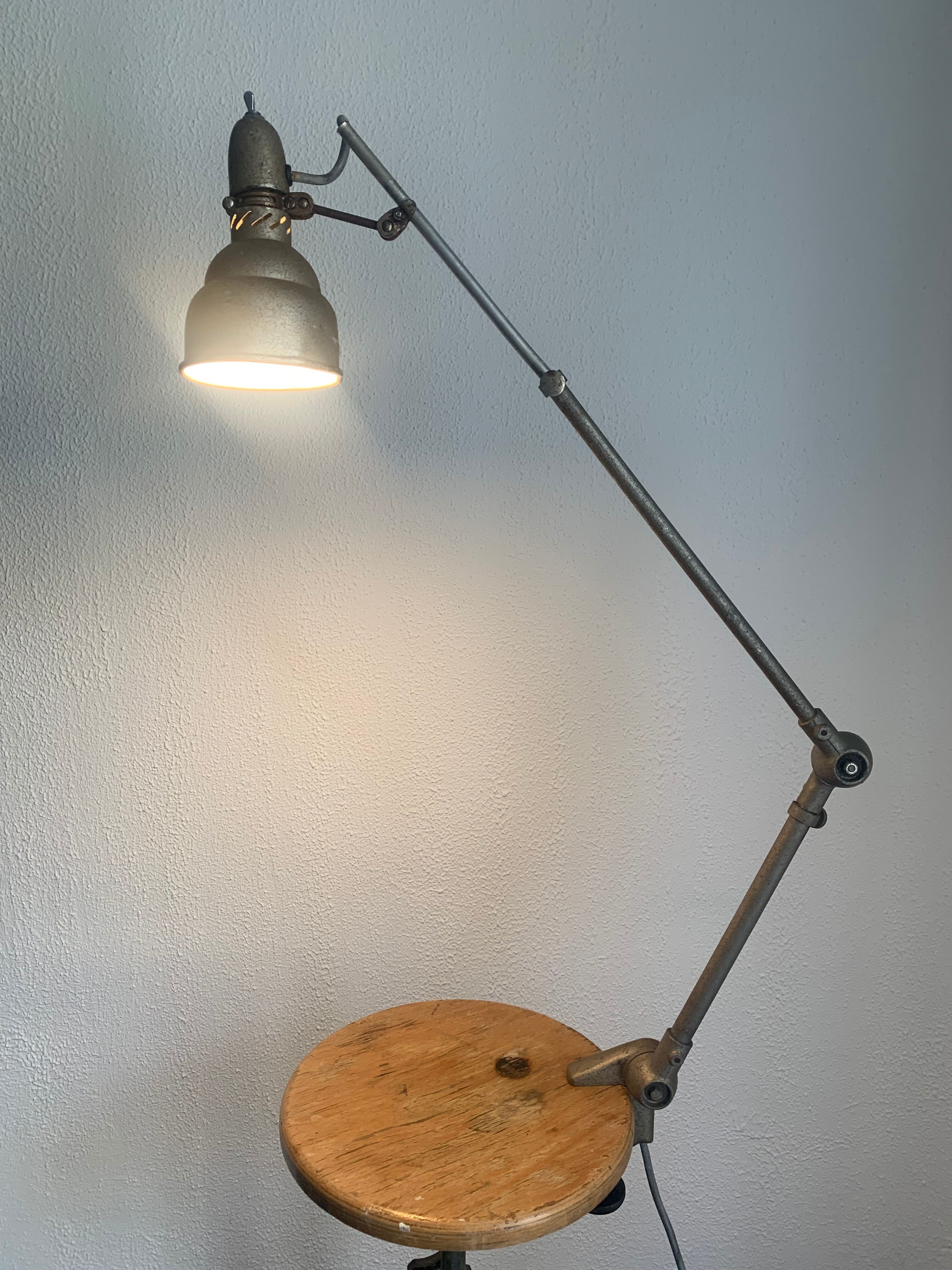 Vintage lamp 1950 Lumina industrial factory workshop - 80 cm