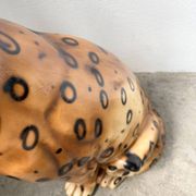 XL Italian ceramic leopard sculpture statue 1970