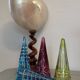 Set of 4 small glasses known as "cul sec" from Saint Louis in Colombine crystal.