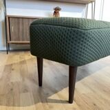 green asymmetrical bench