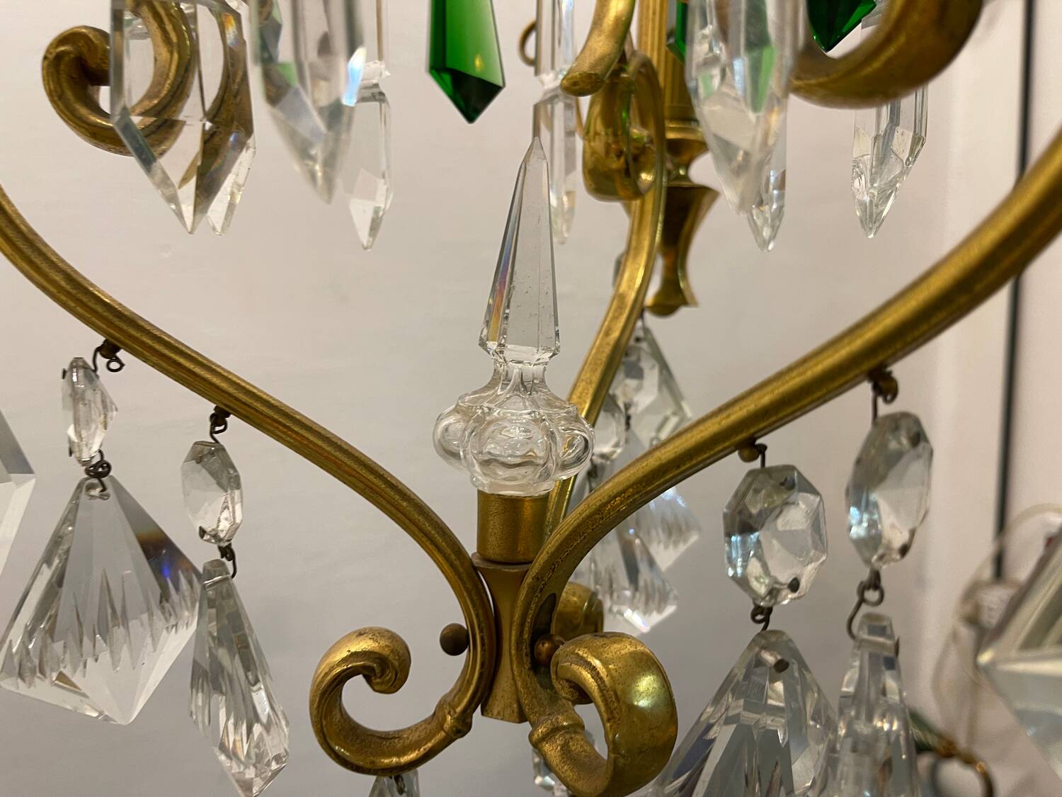 Brass  Crystal Chandelier 1960’s