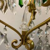 Lustre en cristal et laiton des années 1960