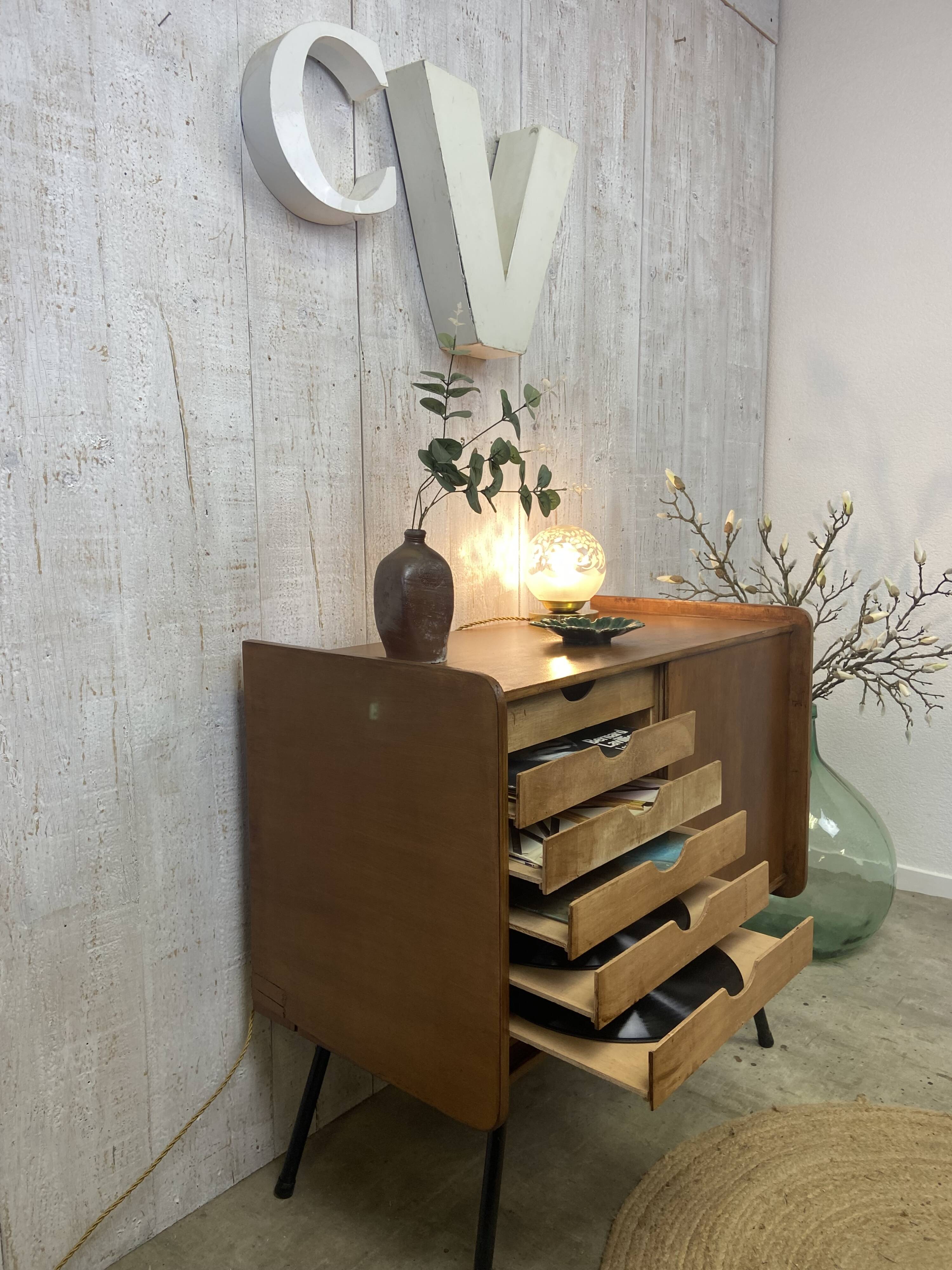 Vintage vinyl cabinet