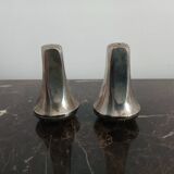 silver-plated salt and pepper shakers - Art Deco period