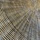 Rattan and metal coffee table