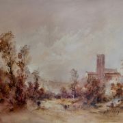Oil painting "The Hidden Village"