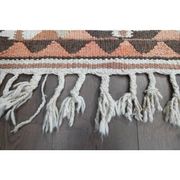 Handwoven Orange Wool Turkish Oushak Runner Rug 99x343