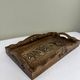 Vintage decorative wooden plateau – elephant frieze