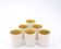 Ceramic glasses by Guy Resse white and yellow, Vallauris