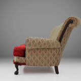 Extra large Victorian sofa and ottoman 1890