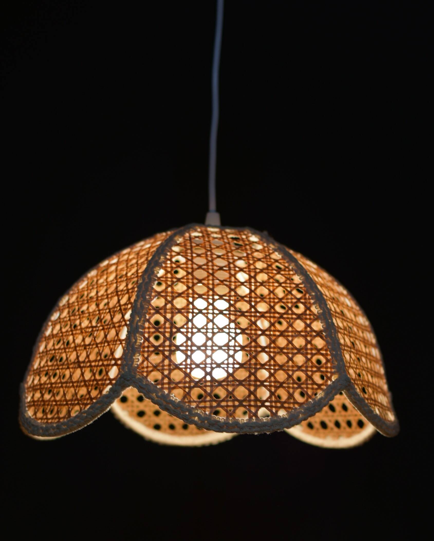 Rattan pendant light