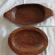 2 plats en bois de coco