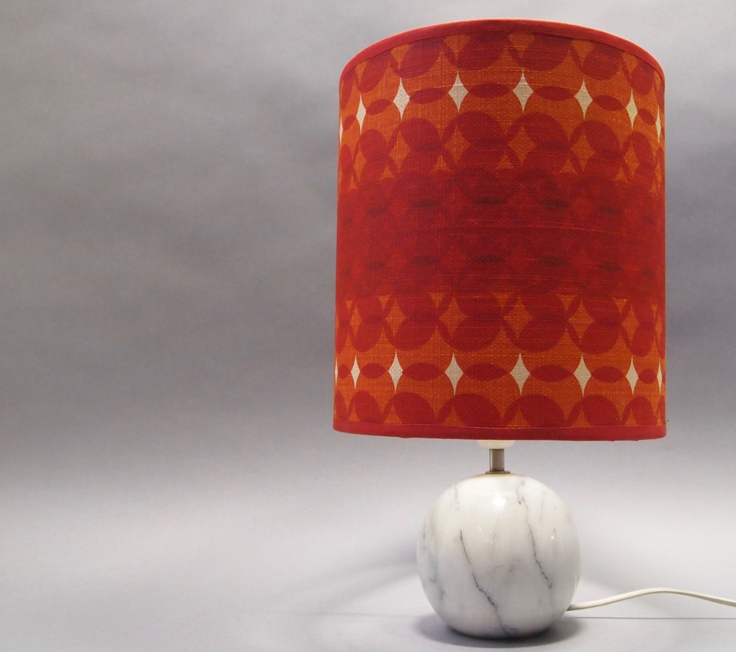 Lampe a poser 1970 marbre tissus