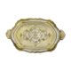 Florentine tray in resin painted in the hand with ornate handles