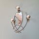 Large chrome metal wall lamp, 1970s