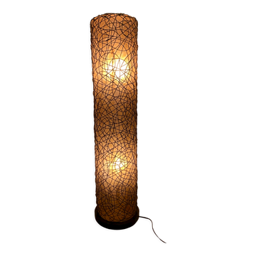Italian floor lamp in rattan and fibreglass from the 1960s.