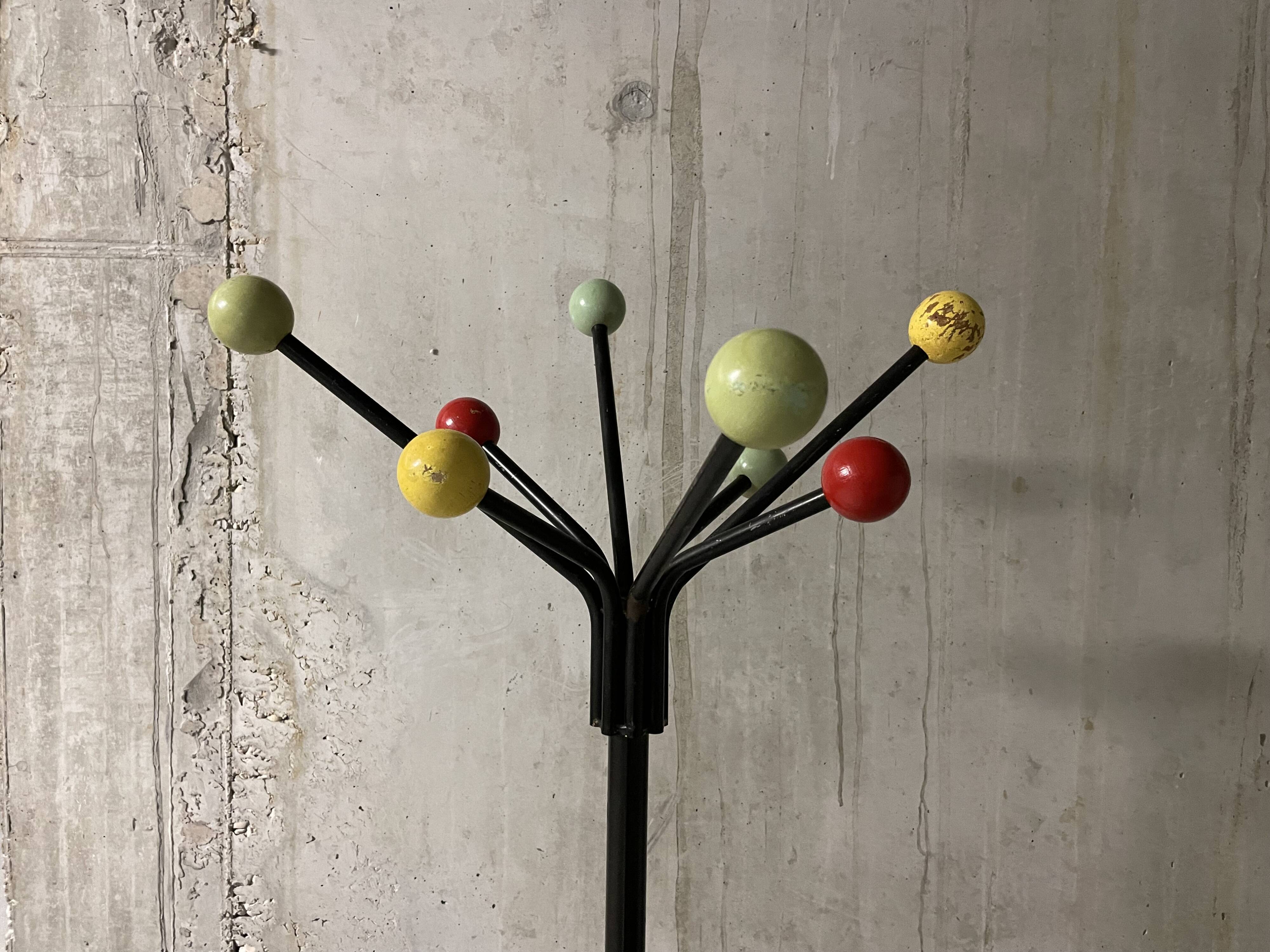 50s ball coat rack