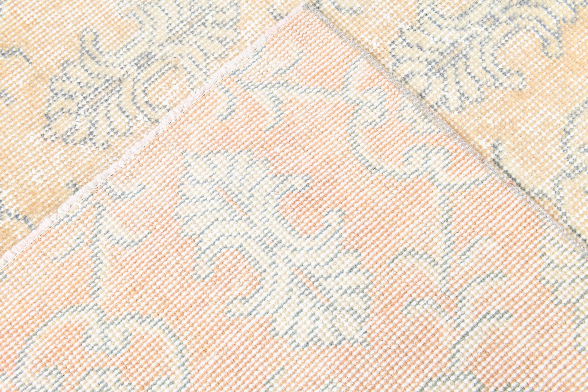 5x8 Shades Of Pale Orange Classic Turkish Vintage Rug, 140x238Cm SK 2296