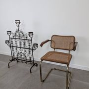 Spanish Wrought Iron Fireplace Screen Candelabra, Arts and Crafts, 1880s