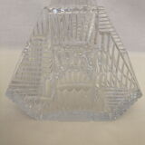 Bohemian crystal stamp Prague basket centerpiece art deco flower