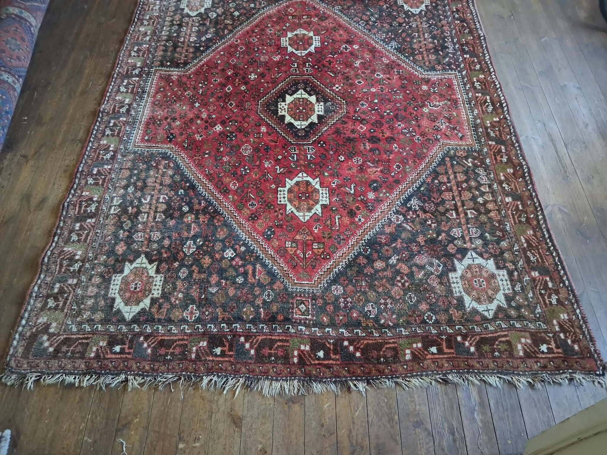 Handmade Qashqai Persian rug 296x230cm