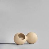 Table lamp or wall lamp in sand color made of ceramic, contemporary work.